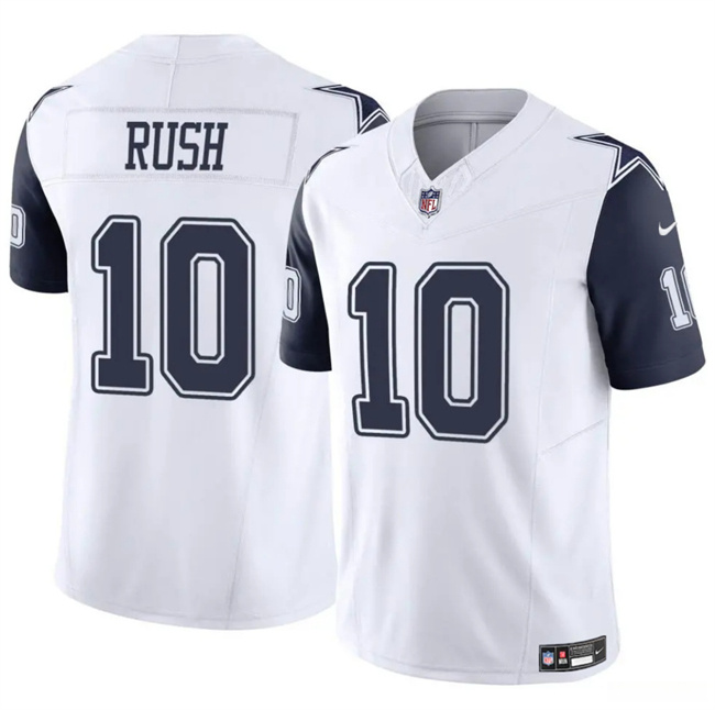 Men's Dallas Cowboys #10 Cooper Rush White 2023 F.U.S.E Vapor Untouchable Limited Stitched Football Jersey 1