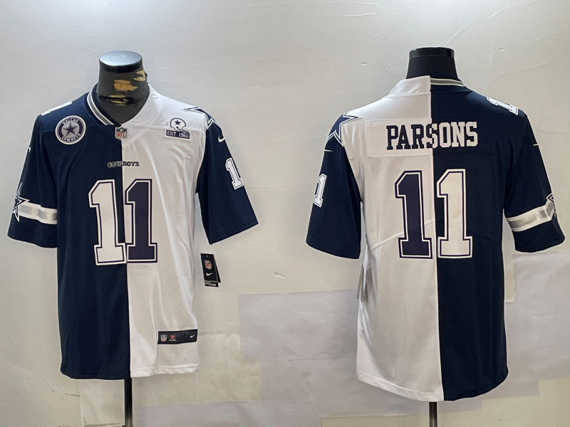 Men's Dallas Cowboys #11 Cedrick Wilson White Navy Vapor Limited Stitched Jersey 3