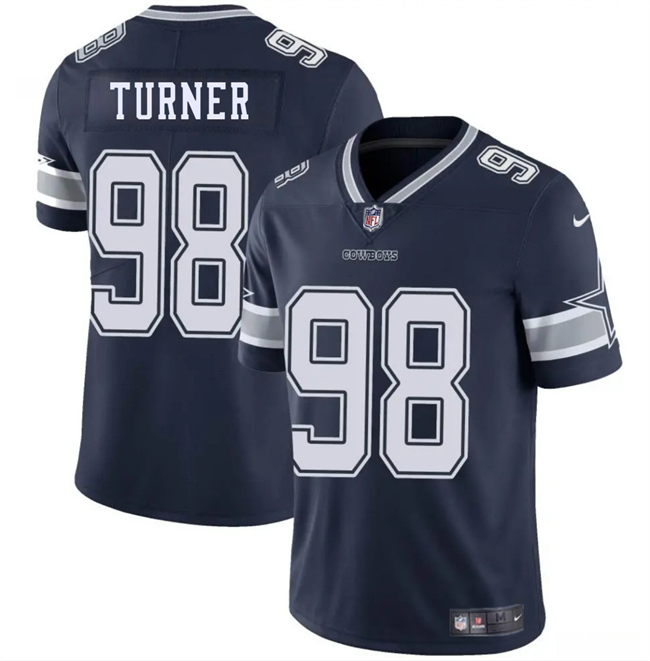 Men's Dallas Cowboys #98 Payton Turner Navy Blue 2025 Vapor Untouchable Limited Stitched Football Jersey