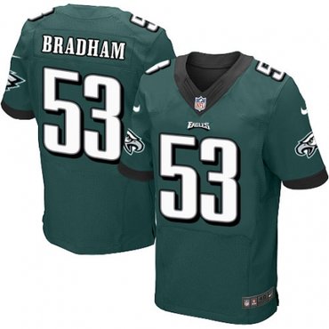 Nike Eagles 53 Nigel Bradham Green Elite Jersey
