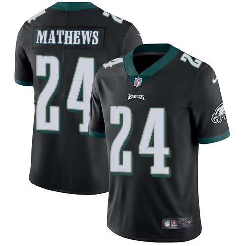 Nike Eagles #24 Ryan Mathews Black Alternate Men's Stitched NFL Vapor Untouchable Limited Jersey