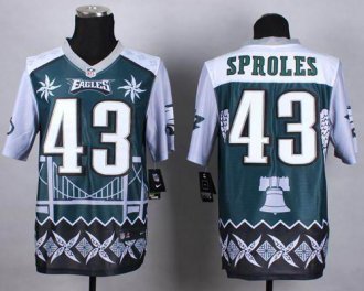Nike Philadelphia Eagles #43 Darren Sproles Midnight Green NFL Elite Noble Fashion Jersey