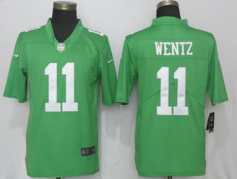 Nike Eagles 11 Carson Wentz Green 2017 Vapor Untouchable Player Limited Jersey
