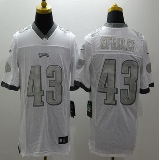 New Philadelphia Eagles #43 Darren Sproles White Men's Stitched NFL Limited Platinum Jersey