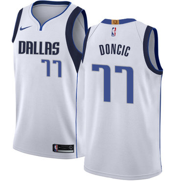 Nike Mavericks #77 Luka Doncic White NBA Swingman Association Edition Jersey