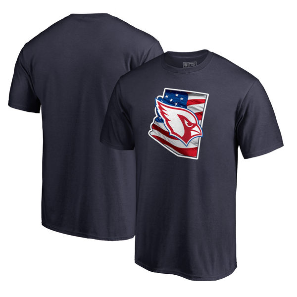 Arizona Cardinals Navy NFL Pro Line By Fanatics Branded Banner State T-Shirt