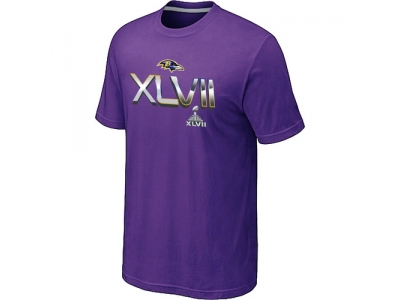 Men Baltimore Ravens 2012 Super Bowl XLVII On Our Way Purple T-Shirt