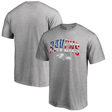 Baltimore Ravens Pro Line By Fanatics Branded Banner Wave T-Shirt Heathered Gray