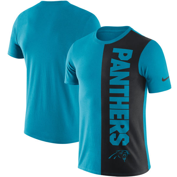 Carolina Panthers Nike Coin Flip Tri Blend T-Shirt Blue Black