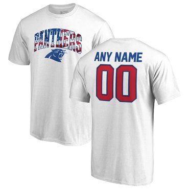 Carolina Panthers NFL Pro Line By Fanatics Branded Any Name & Number Banner Wave T-Shirt White